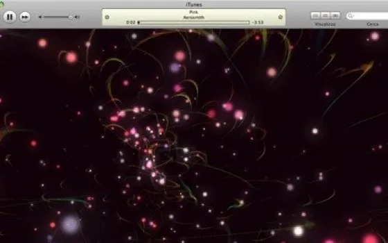 Controllare il nuovo effetto visivo di iTunes 8