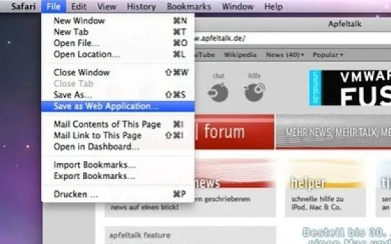 Nuovi screenshot di Snow Leopard: supporto alle Web app?