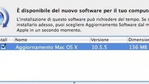 Rilasciato Mac OSX 10.5.5