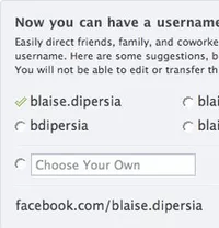 Facebook: un nome utente per personalizzare l'URL
