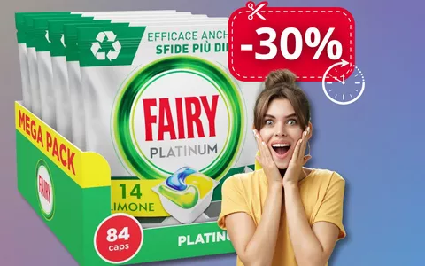 Fairy Platinum 84 pastiglie ad un prezzo SHOCK: fai scorta con L'OFFERTA LAMPO