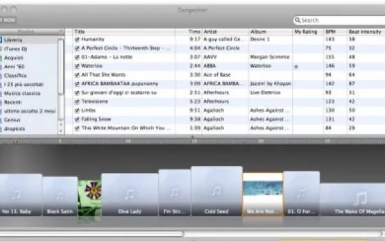Tangerine crea playlist in base al tempo delle canzoni
