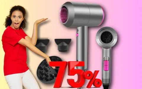 Asciugacapelli Professionale Ionico: MAXI SCONTO del 72% solo per oggi