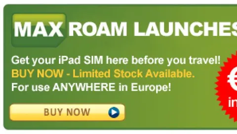 MAXroam Euro iPad: Micro SIM per iPad 3G valida in tutta Europa