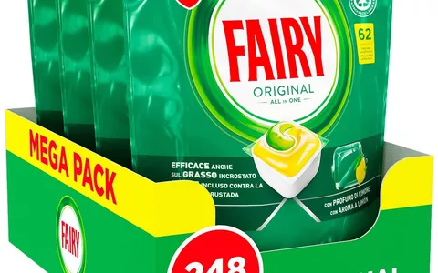 Fairy Original, 248 pastiglie per lavastoviglie SCONTO 18€ su Amazon