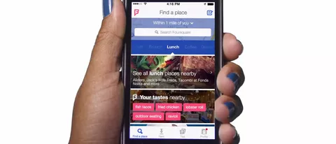 Foursquare 8.0 suggerisce i luoghi senza check-in
