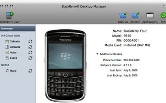 Blackberry Desktop Manager: disponibile da domani