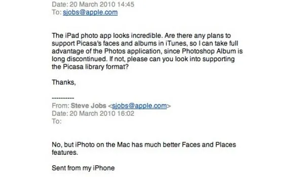 iPad: Steve Jobs risponde ad un'altra e-mail