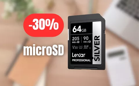 microSD Lexar da 64GB ad un prezzo BASSISSIMO su Amazon: -30%