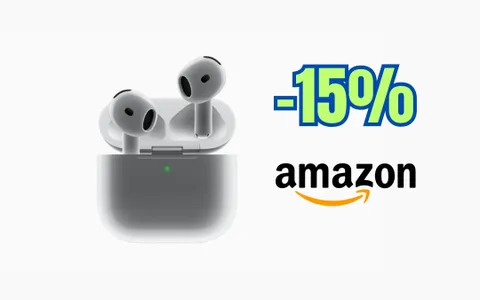 Il suono ti avvolge: AirPods 4 con audio spaziale e cancellazione del rumore (-15%)
