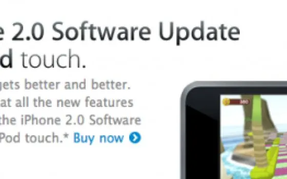 Disponibile il firmware 2.0 per iPod Touch