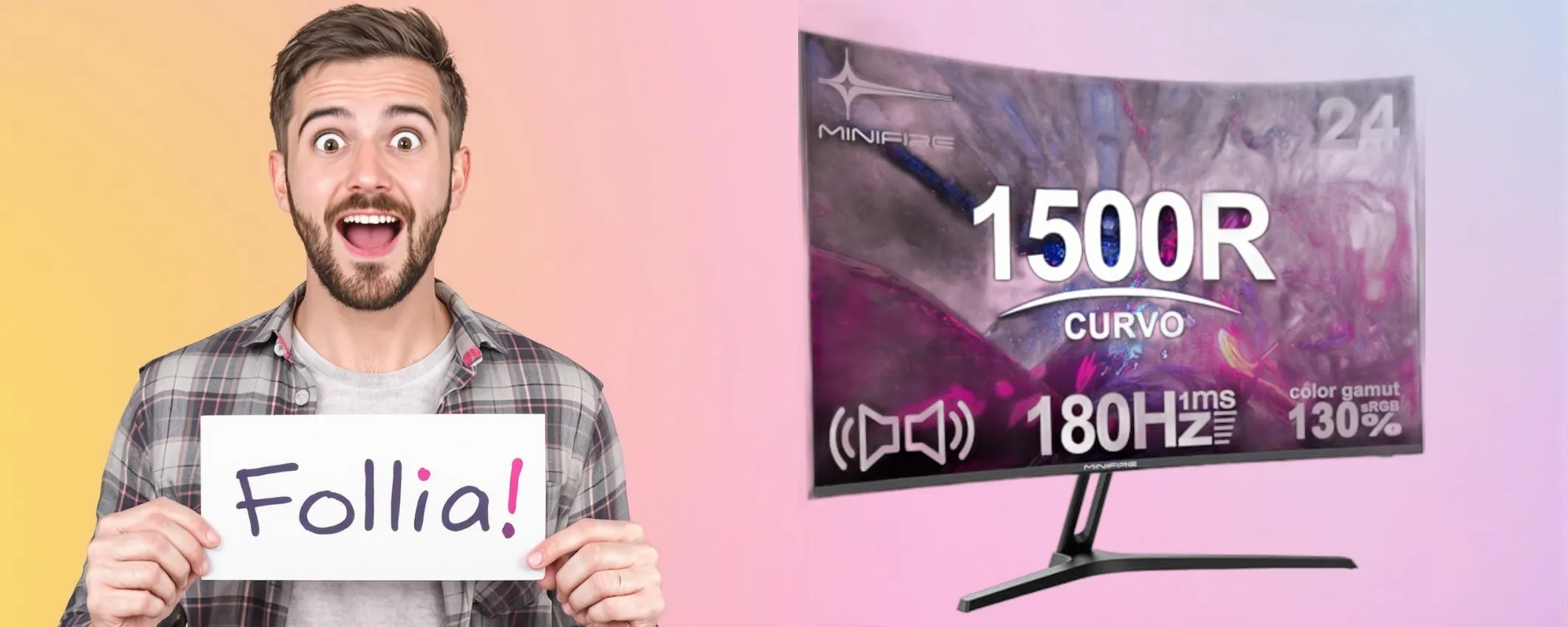 Monitor curvo da gaming Minifire: ottimizza il tuo setup di gioco spendendo pochissimo