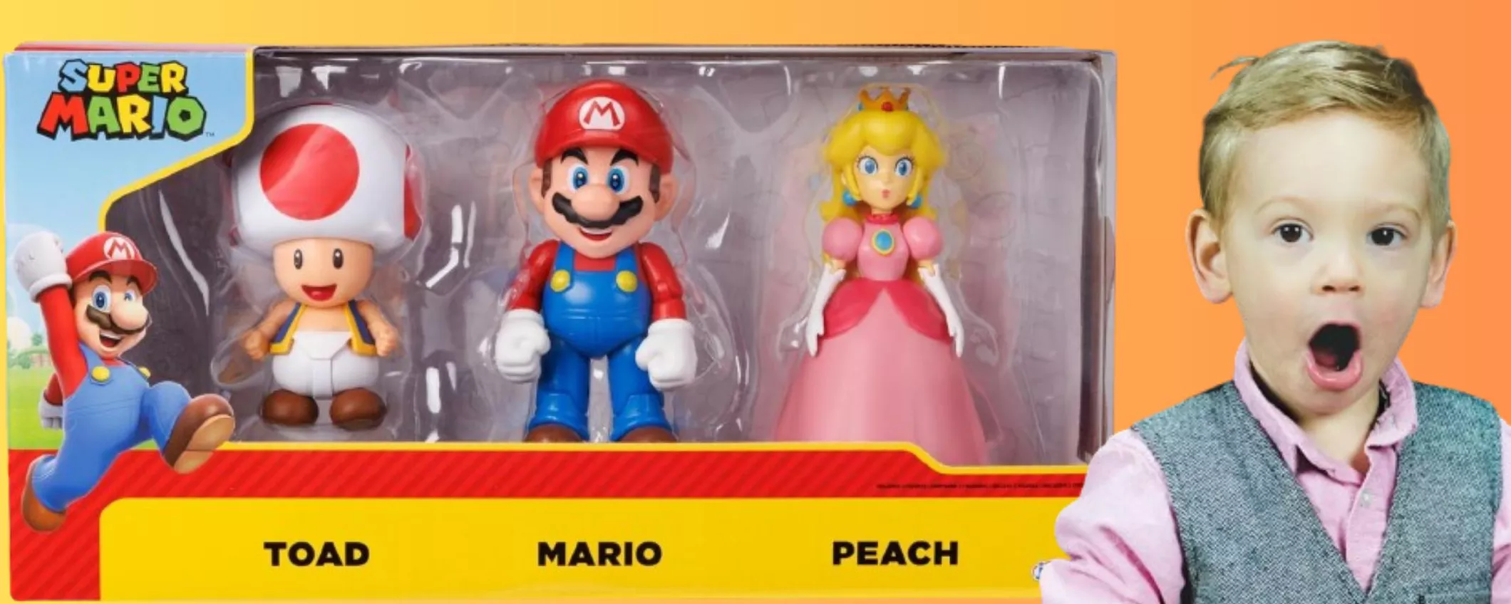 Super Mario Pack: le figure action di Toad, Mario e Principessa Peach a soli 24,99€