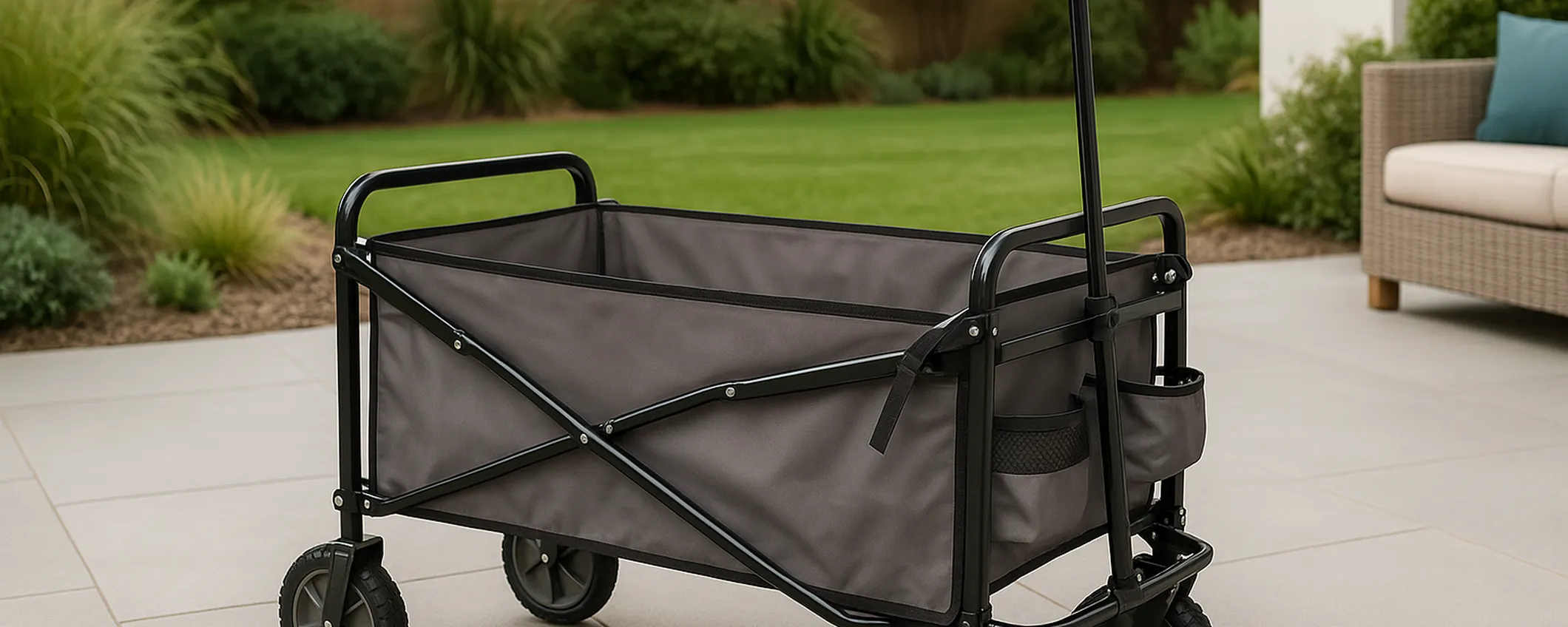 Carrello pieghevole Amazon Basics in offerta: praticità e risparmio a portata di mano