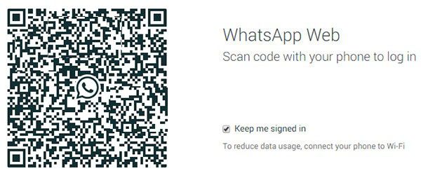 Il codice QR da scansionare per accedere a WhatsApp Web