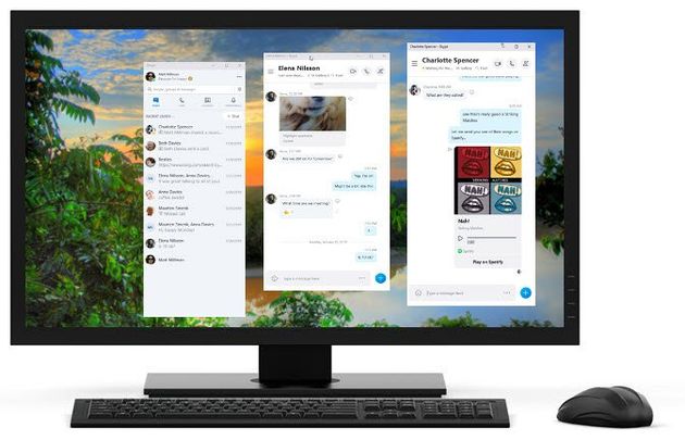 Skype slit window