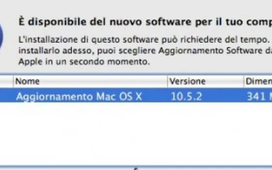 Mac OS X 10.5.2 disponibile (Aggiornato)
