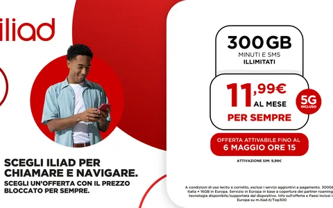 Iliad lancia le offerte TOP 250 PLUS e TOP 300 per una connessione senza limiti