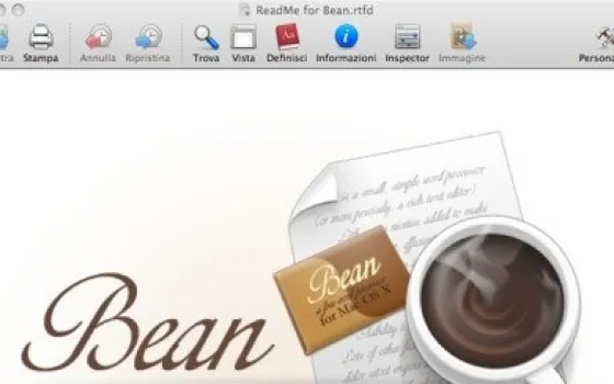 Bean, un word processor gratuito per OS X