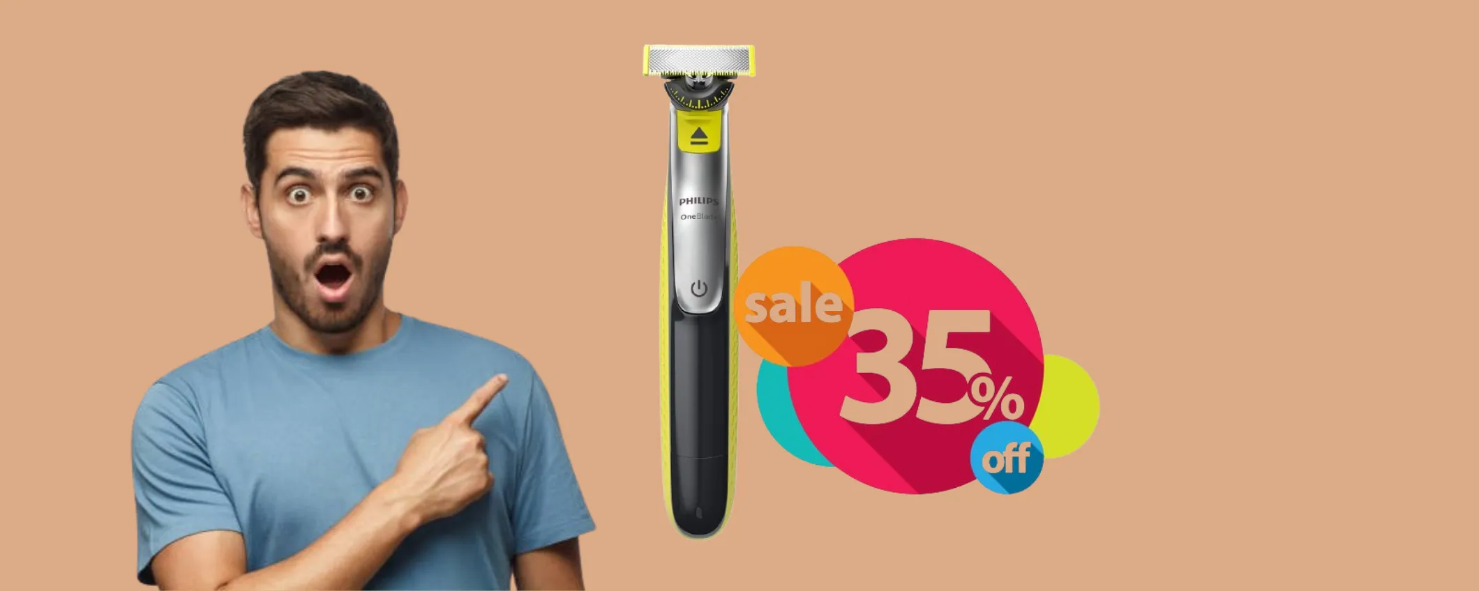 Barba impeccabile con il Rasoio elettrico Philips in svendita totale (-35%)