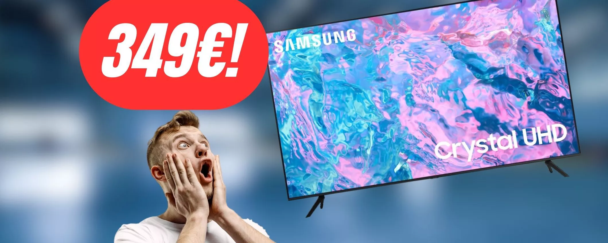 Smart TV Samsung da 43 pollici, 4K e Crystal UHD: oggi la paghi POCHISSIMO, prezzo basso e sconto alto