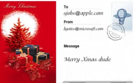 iWrite2u: l'applicazione gratuita per inviare e-card natalizie tramite iPhone