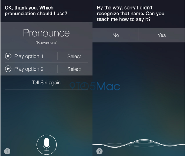 Siri e la pronuncia dei nomi in iOS 7