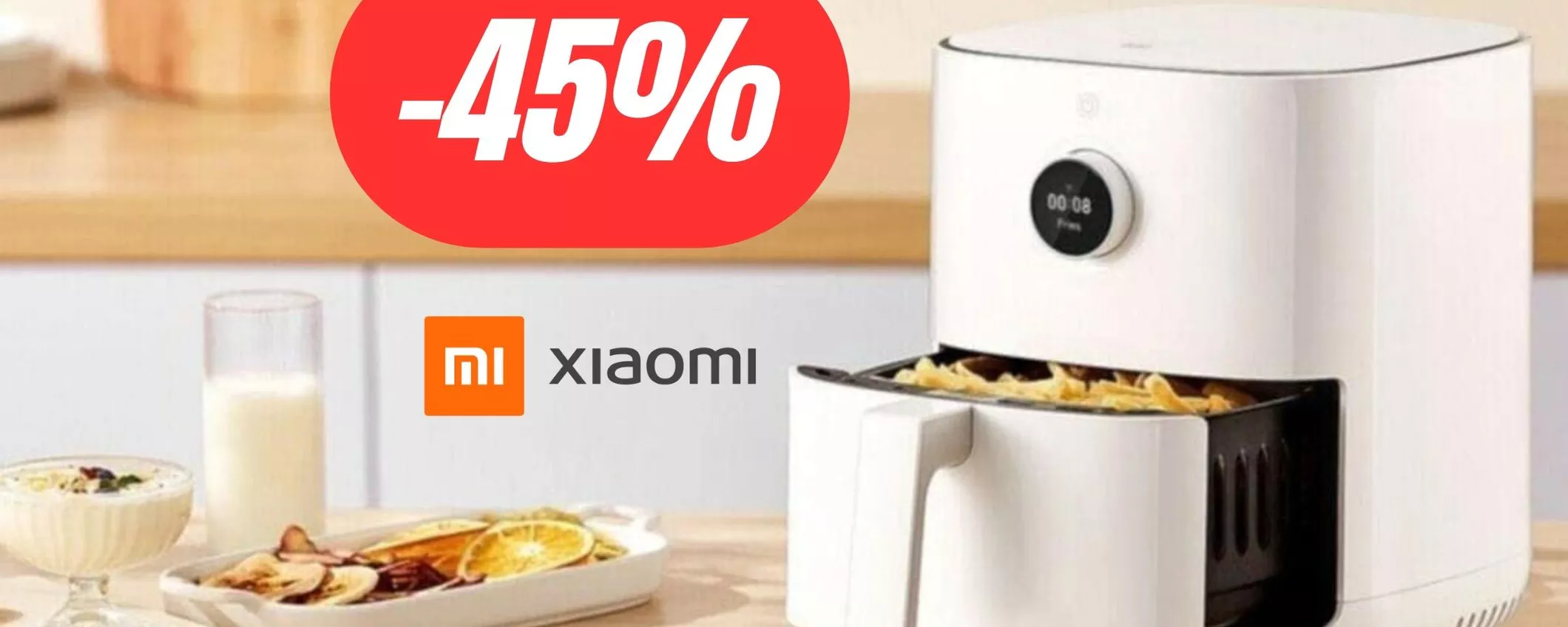 Cibi croccanti e sani con la friggitrice ad aria Xiaomi al 45% di sconto