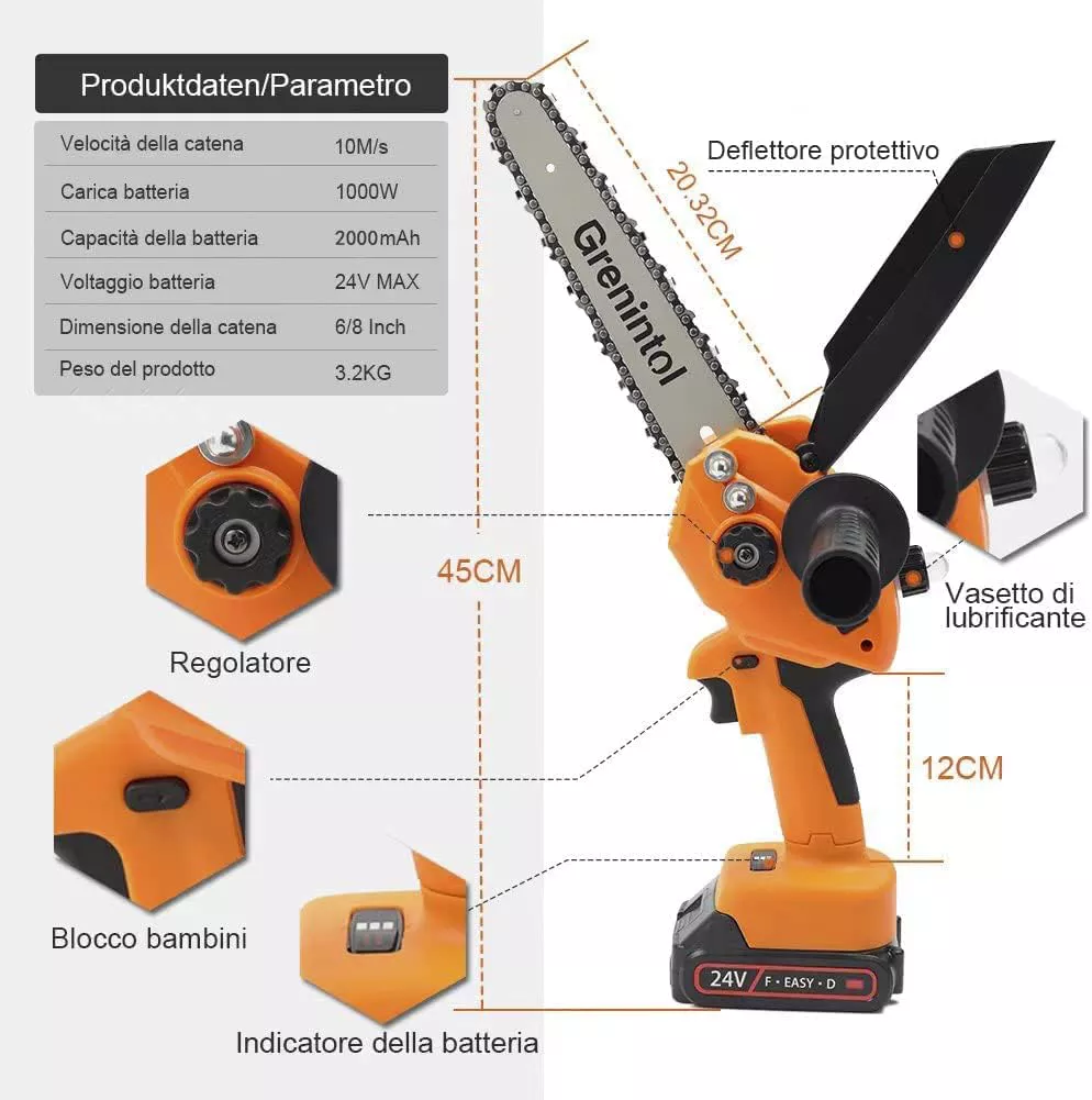 Mini motosega a batteria Grenintol: una BELVA potente e compatta in offerta  su  - Webnews