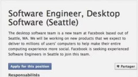 Facebook assume programmatori per Mac e Windows