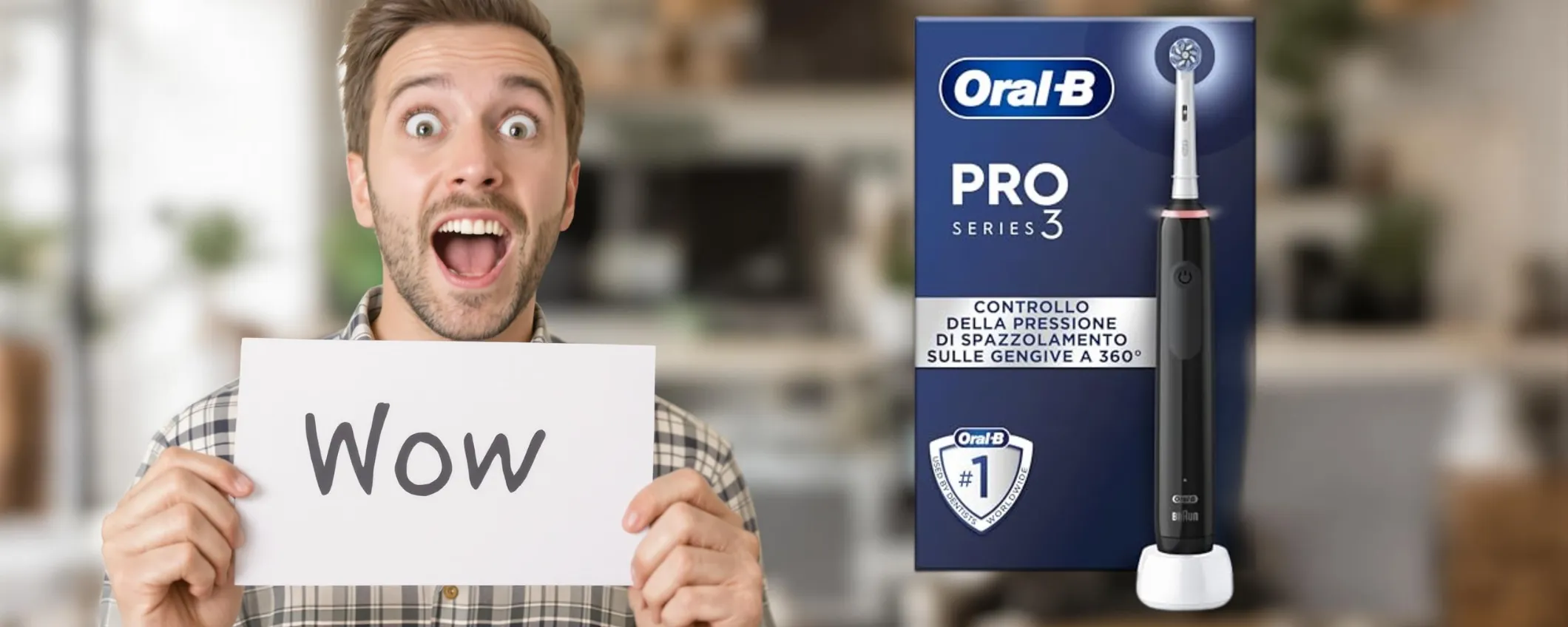 Spazzolino elettrico Oral-B Pro 3: rivoluziona la tua igiene orale con una spesa MINI
