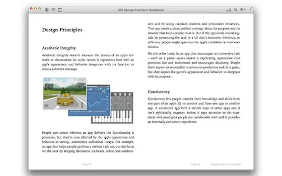 iOS Human Interface Guidelines, su iBooks le linee guida dell'Interfaccia di iOS