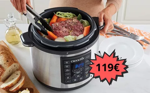 Con Crock-pot Express MultiCooker cucini in modo più salutare e 7 volte più velocemente: ORA a SOLI 119 EURO!