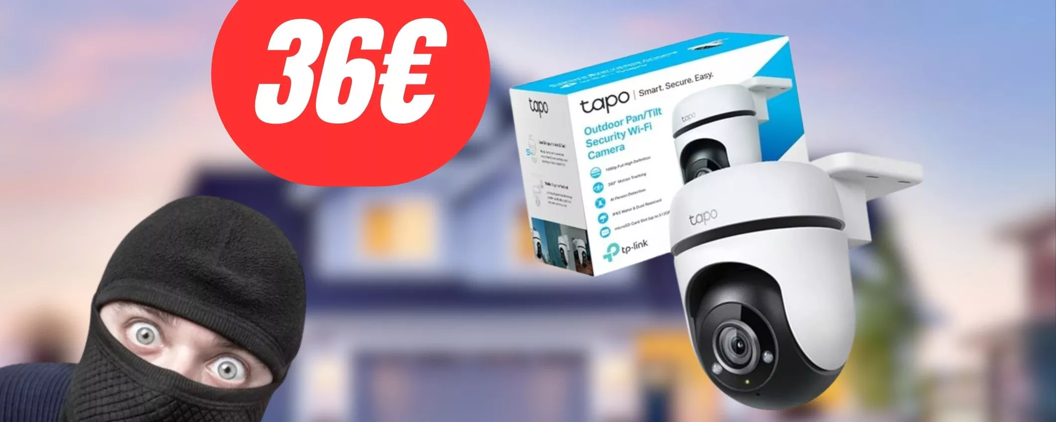 Mantieni la tua casa al sicuro anche in vacanza: telecamera per esterno IN SCONTO