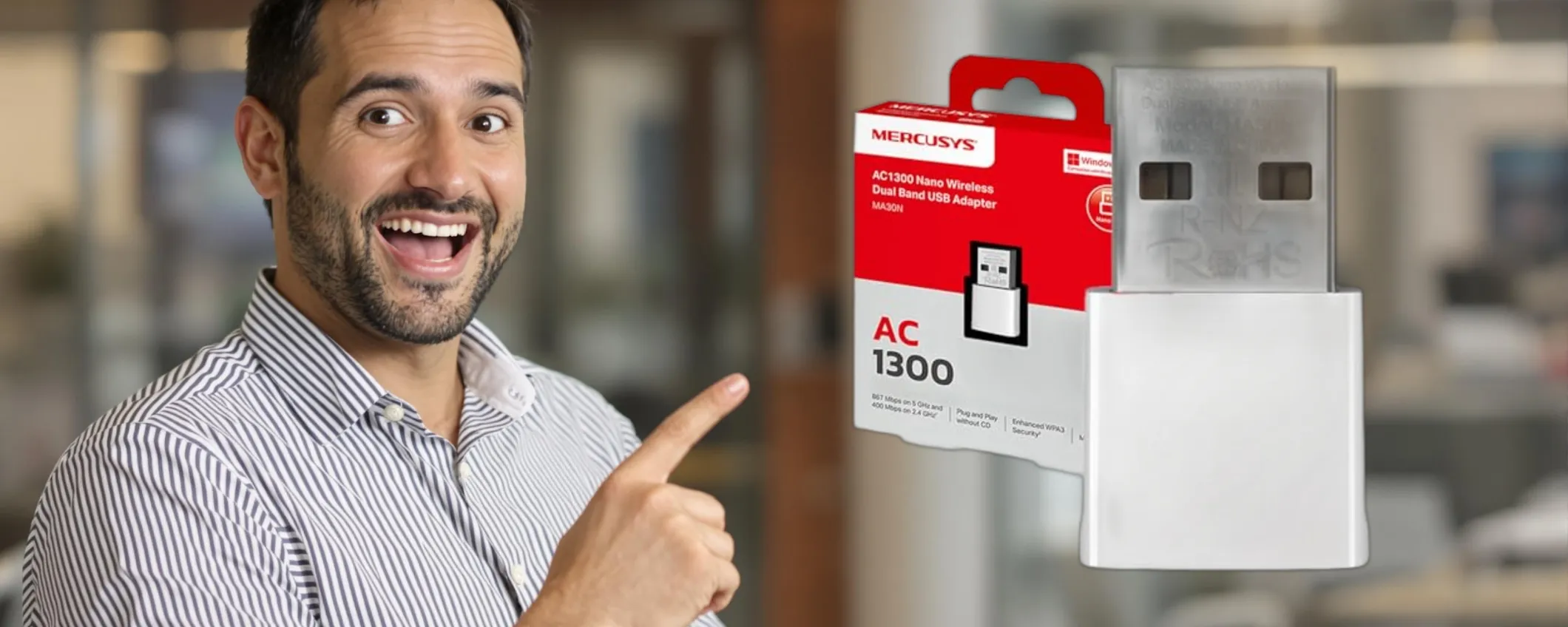 Adattatore USB Wi-Fi Mercusys: ottimizza la tua connessione con soli 8€