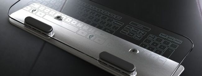 Multitouch su tastiera e mouse in vetro