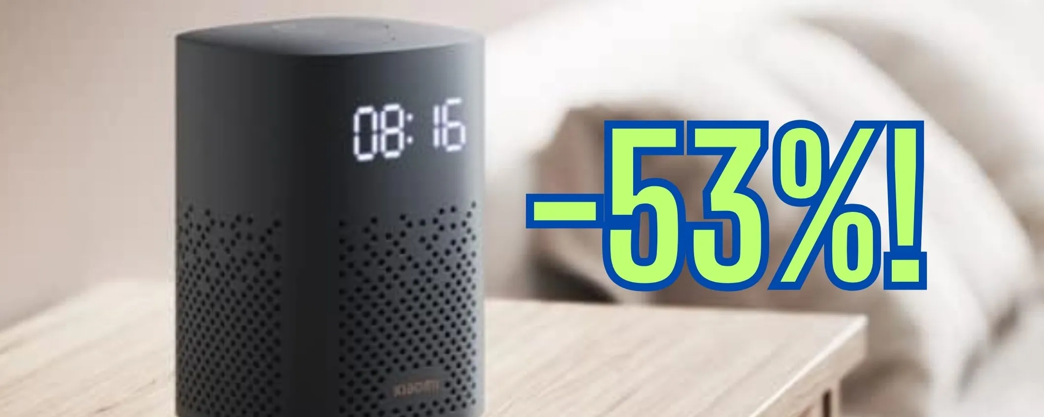 Speaker Xiaomi con assistenza vocale e orologio integrato (-53%)