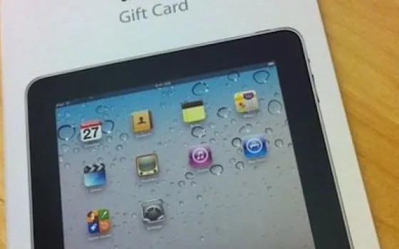 Apple crea le iPad Gift Card