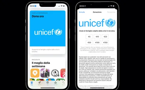 Guerra Ucraina, Apple semplifica le donazioni Unicef