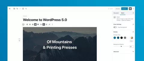 WordPress 5.0, nuovo editor a blocchi