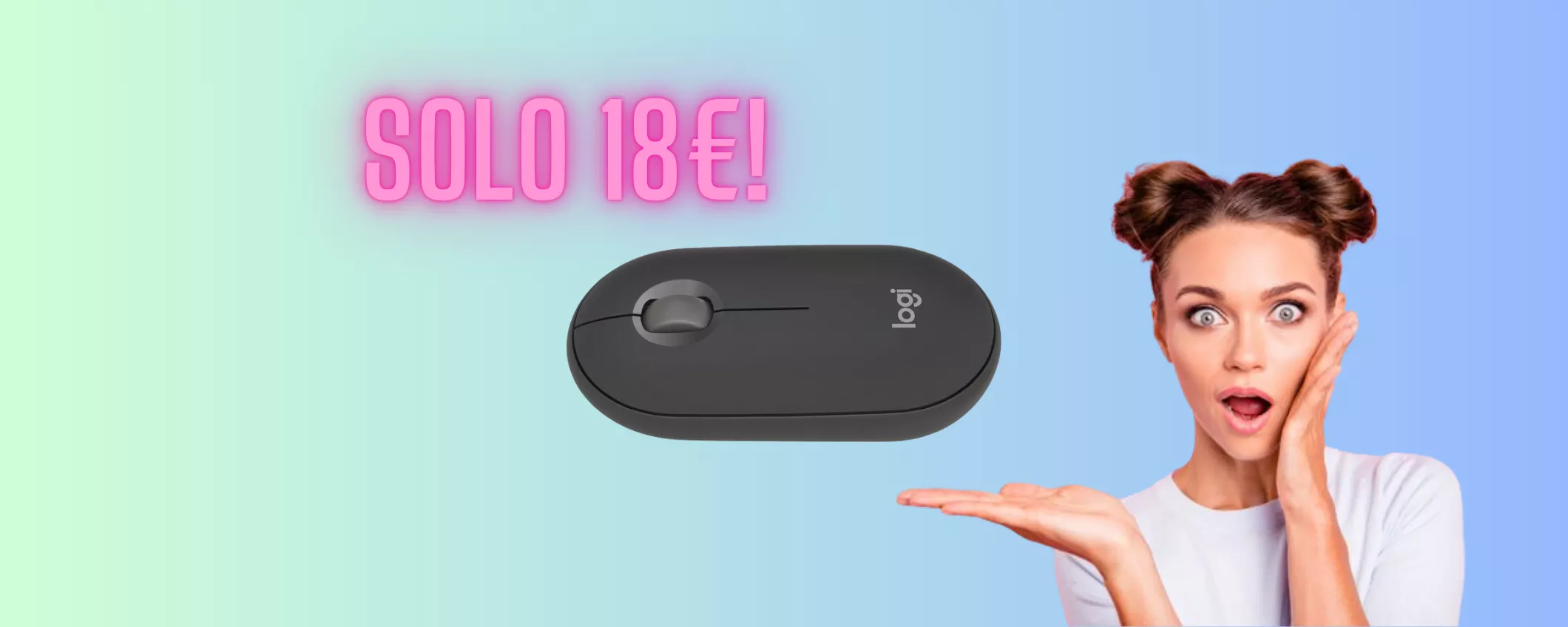 Mouse wireless Logitech Pebble a soli 18€: offerta imperdibile del Back to school