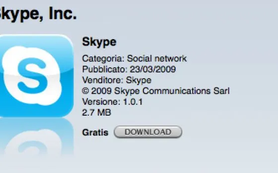 Skype per iPhone: ora disponibile