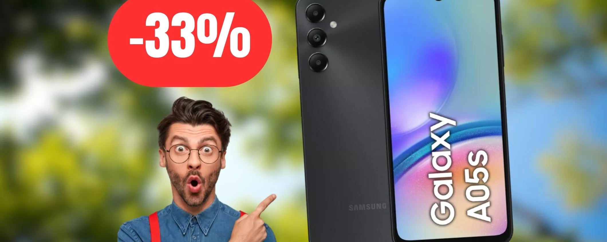 CALA A PICCO il prezzo del Samsung Galaxy A05s: sconto del 33% attivo