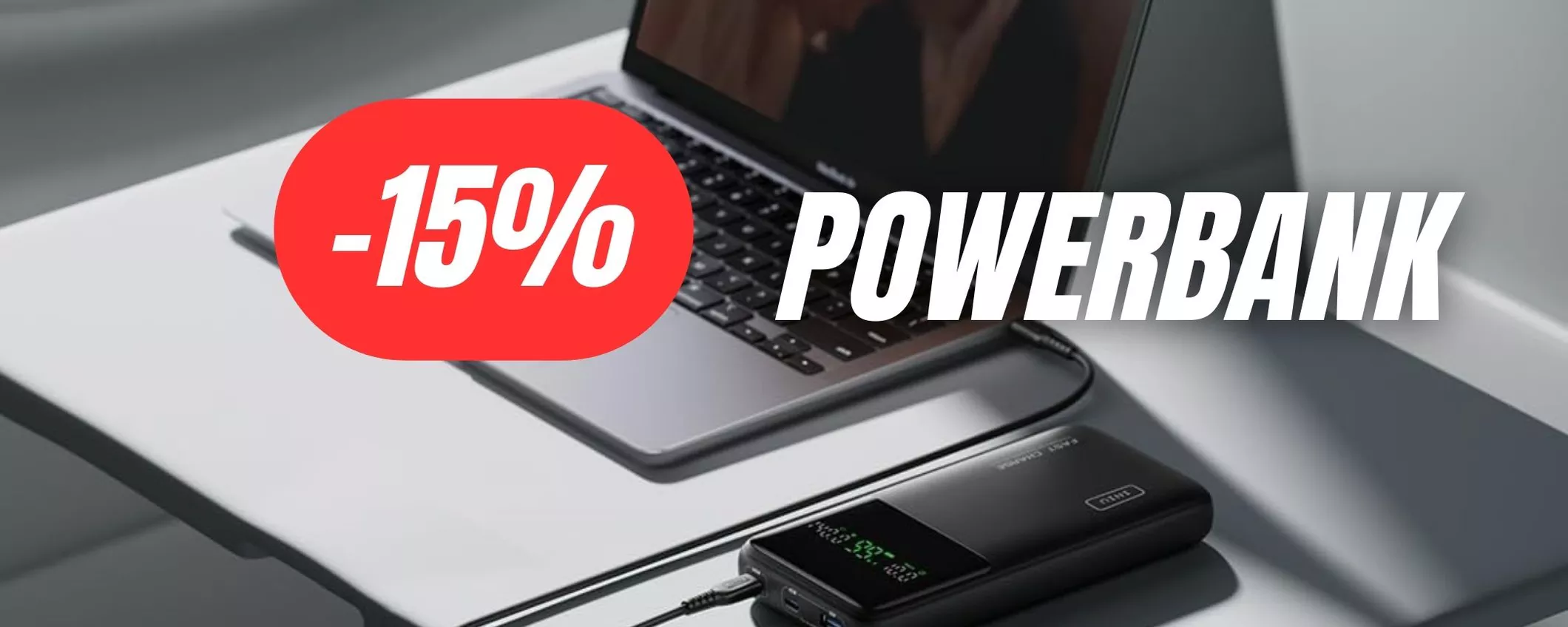 Powerbank potentissimo a ricarica ultra-rapida in MEGA SCONTO