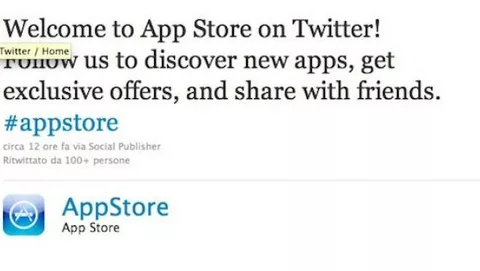 App Store è ufficialmente su Twitter
