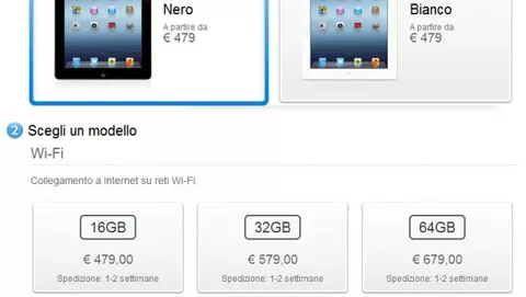 Nuovo iPad in vendita in Italia a partire da 479 €