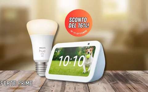 Echo Show 5 + lampadina smart Philips al MINIMO STORICO (offerta Prime)