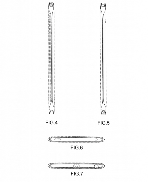 Le parti laterali dei futuri smartphone Samsung nella domanda di brevetto