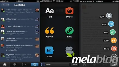 Tumbler per iOS, importante update dopo l'acquisizione di Yahoo