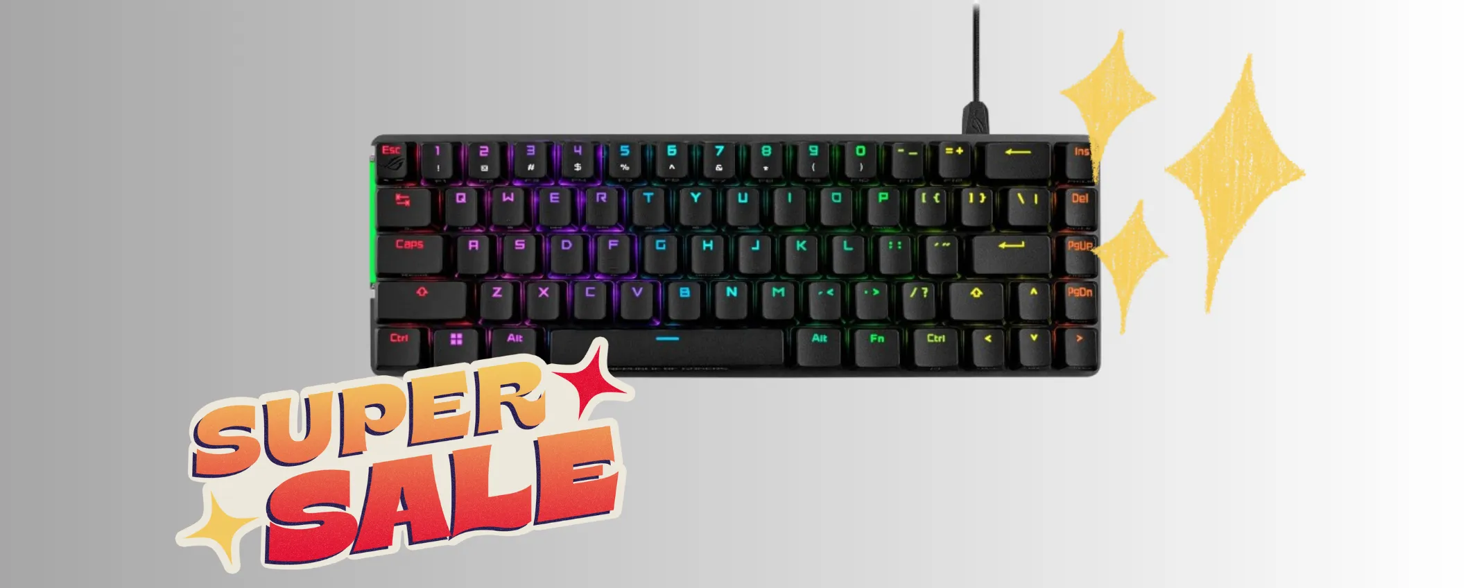 Quasi metà prezzo per la Tastiera Meccanica da Gaming ASUS (-47%)